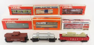 9 Vintage Lionel Train Cars- 6 in Boxes