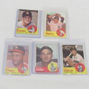 5 1963 Topps Baseball Cards- Killebrew
