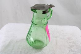 Hazel Atlas Uranium Vaseline Glass Syrup Dispenser