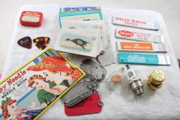 Misc Lot Aladdin Wick Cleaner, Dog Tags, More