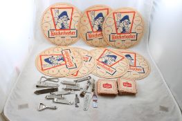 Beer Advertising Openers, Coasters, Tray Coasters