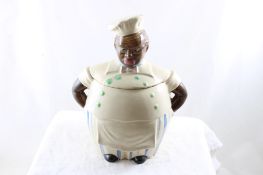 Black Americana Man Cook Cookie Jar