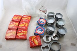 Mason Jr Lids, Rings, Glass Inserts