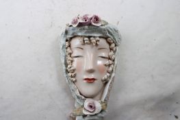 Porcelain Beautiful Woman Wall Hanging
