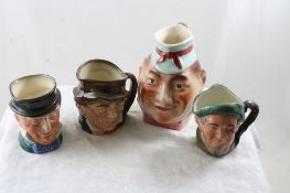 3 Royal Doulton Toby Mugs, Coventry Figural Mug
