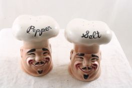 Large Chef Figural S&P Shakers 5