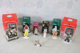 6 Emmet Kelly Clown Figurines