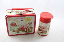1980 Strawberry Shortcake Metal Lunchbox w/Thermos