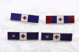 4 American Red Cross Enamel 1 Star Service Pins