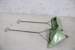 2 Antique Twisted Wire Advertising Dust Pans