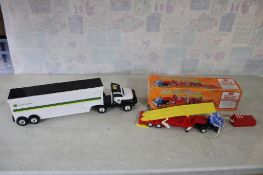 Sears Battery Op Transporter & Ertl Semi Truck
