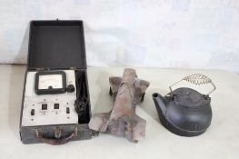 Cast Iron Teapot, Old Meter, Handmade Metal Car
