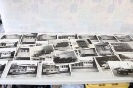25+ Antique Trolley Cars & Automobiles B&W Photos