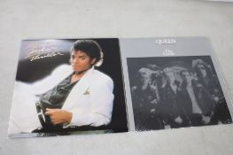 2 Vinyl LP Albums Michael Jackson & Queen The Game