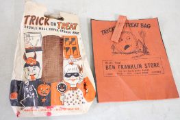 2 Antique Halloween Trick or Treat Bags