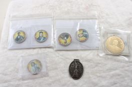 6 Collector Coins & Statue of Liberty Watch Fob