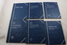 6 Whitman Nickel Coin Books