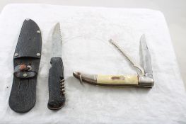 2 Folding Knives Globemaster & Jowika