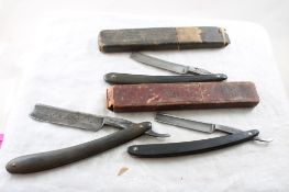 3 Antique Straight Razors Simmons Hardware Plus