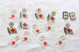 WW1 & WW2 American Red Cross Fold Over Pins