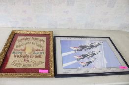 Victorian Framed Needlework, USAF Thunderbirds