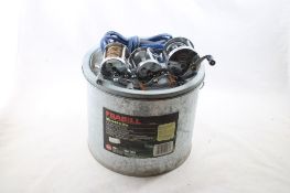 Fraybill Minnow Bucket & 3 Fishing Reels