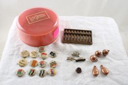 13 Sweet Caporal Cigarette Pins, Abacus & More