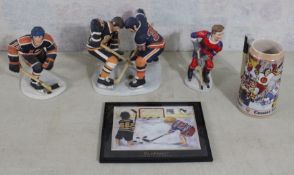 Enesco & Lefton Hockey Figurines, Stein & More