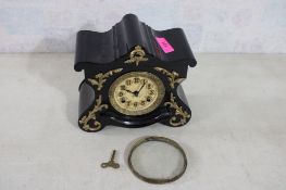 Antique Cast Iron Mantle Clock