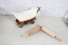 Schmidt Beer Covered Wagon, 2 Rolling Pin Molds