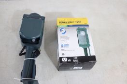 2 New/Old Stock Outdoor Plug In Timers 1 in Box
