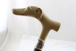 Borzoi Russian Wolf Hound Head Walking Stick Cane
