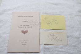 3 Vtg. Autographs Waylon Jennings, Roy Smalley