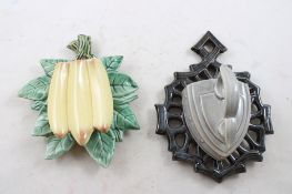 2 McCoy Pottery Wall Pocket Planters