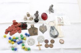 Lot of Collectible Smalls Tokens/Marbles/Watch Fob
