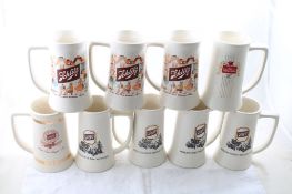 9 Schlitz & Old Milwaukee Beer Advertising Steins