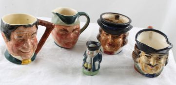 5 Toby Mugs Lancaster Sandland & Occupied Japan