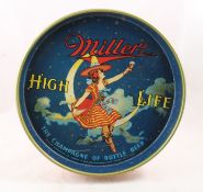 Miller High Life Girl on Moon Beer Tray #303