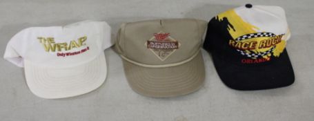3 SnapBack Caps, Miller Beer, Winston, Race Rock