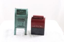 2 Cast Iron Mail Letter Box Still Banks