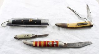 3 Automatic & 1 Folding Knives