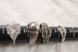 Group of Sterling Silver Rings