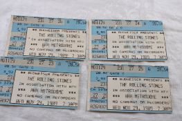 4 Rolling Stones 1989 Rock Concert Ticket Stubs