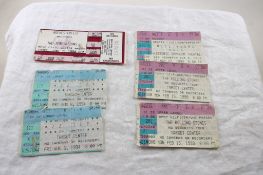 6 Rock Star Concert Ticket Stubs 1990's