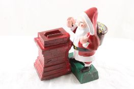 Cast Iron Santa Claus Reproduction Bank