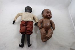 2 Black Americana Dolls Handmade & Effanbee 1969