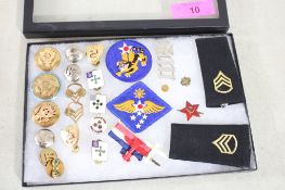 Riker Case with Military Pins & Patches