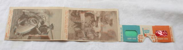 2 1950s Roy Rogers sugar Crisp Cereal 3-D Cards