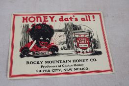 Black Americana Rocky Mtn Honey Co. Sign