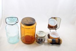 Shave Set, Marbles, Lightning Putnam Fruit Jar